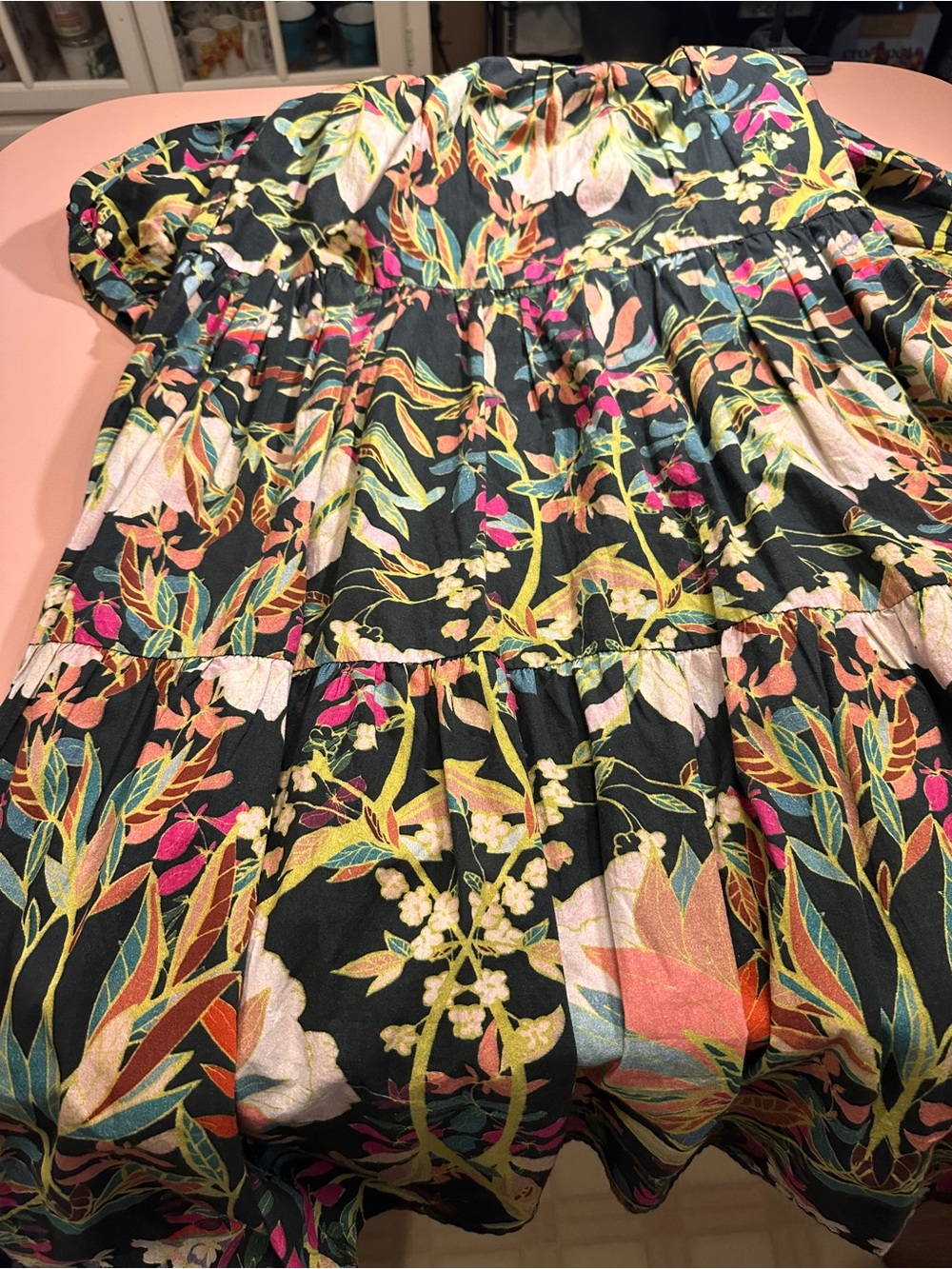 Anthropologie Conditions Apply Open Back FloralPuff-Sleeve Maxi Dress - Picture 8 of 8